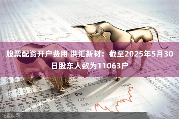 股票配资开户费用 洪汇新材：截至2025年5月30日股东人数为11063户